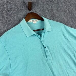 Vintage Le Tigre Polo Shirt‎ Mens Medium Short Sleeve Collared Casual Top 90s
